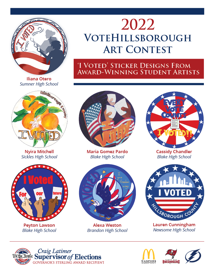 2022 VoteHillsborough Art Contest Winning Design Collage